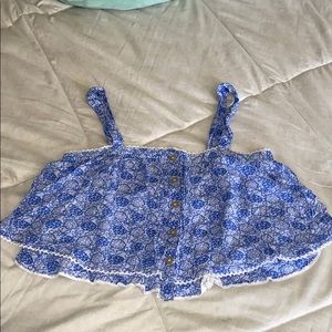 Free People Ruffle Crop Top